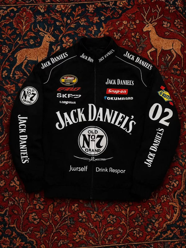 Jack Daniel Parachute Jacket Windbreaker for Unisex | DRAVIX