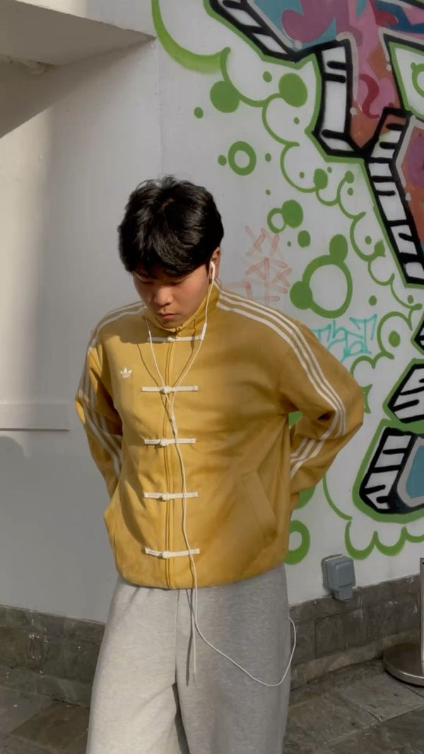 Golden Yellow CNY Jacket | Lightweight Y2K Streetwear Men & Women | Dravix